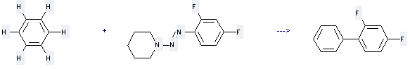 2,4-Difluorobiphenyl can be prepared by (2,4-difluoro-phenyl)-piperidin-1-yl-diazene and benzene